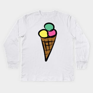 Hand drawn ice cream Kids Long Sleeve T-Shirt